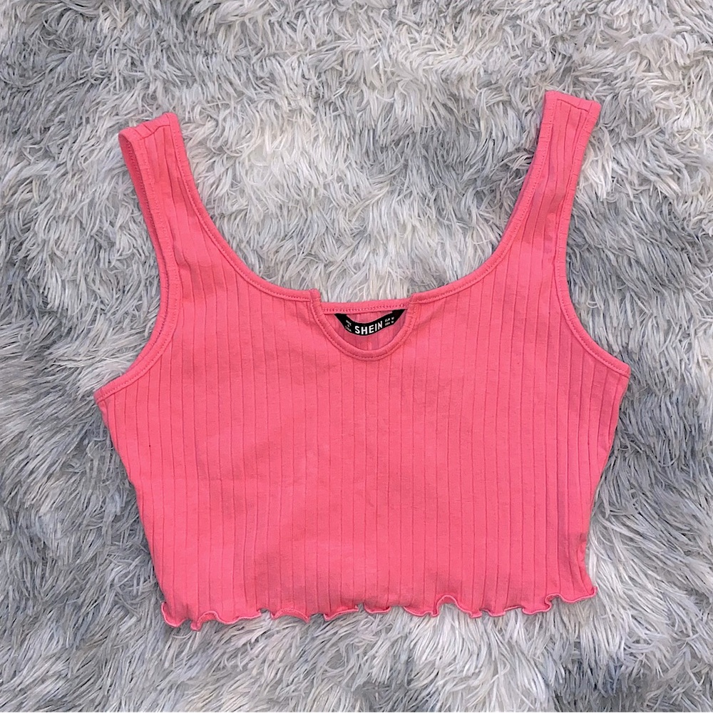 SHEIN: Pink Crop Tank Top